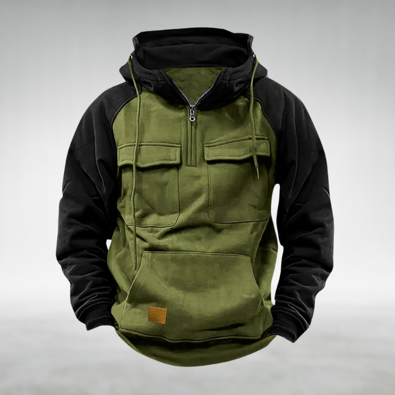 Luca Two-Tone Winter Hoodie — front view